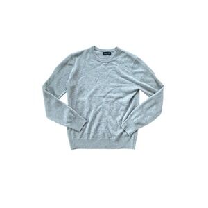 NAADAM Women's Light Gray Cashmere Crew Neck Sweater Soft Knit Top